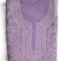 DRAVINAM Trends Women's Cotton Hand Embroidered Lucknowi Chikan Salwar Suit Material