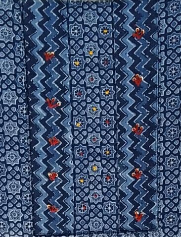 DRAVINAM Trends Women's Printed Embroidered and Hand Work Premium Cotton Jaipuri Unstitched Salwar Suit Dress Material with Mulmul Cotton Dupatta