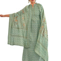 DRAVINAM Trends Women’s Summer Wear Embroidered Unstitched Salwar Suit Fabric/Dress Material with Printed Maslin Dupatta/Chunni For Work Wear/Casual Wear (Green)