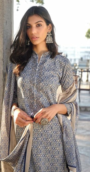 DRAVINAM Trends Women’s Summer Wear Embroidered Unstitched Salwar Suit Fabric/Dress Material with Printed Maslin Dupatta/Chunni For Work Wear/Casual Wear (Green)