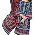 DRAVINAM Trends Unstitched Karachi Lawn Cotton Pakistani Digital Printed Embroidered Suit Dress Material with Unstitched Bottoms and Cotton Dupatta