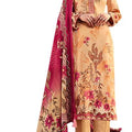 DRAVINAM Trends Jam Cotton Suit Embroidered Dress Material Salwar Suit with Unstitched Bottoms and Cotton Dupatta