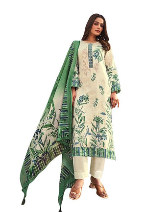 DRAVINAM Trends Jam Cotton Suit Embroidered Dress Material Salwar Suit with Unstitched Bottoms and Cotton Dupatta
