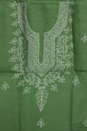 DRAVINAM Trends Women Unstitched Lucknow Hand Work Chikankari Cotton Suit Dress Material with Dupatta