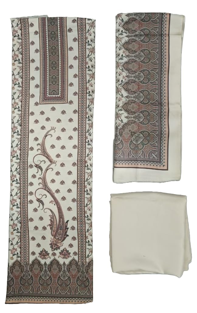 DRAVINAM Trends Women's Winter Wear Unstitched Warm Digital Printed Kani Kashmiri Toosh Pashmina Wool Salwar Suit Dress Material with Digital Printed Toosh Pashmina Shawl