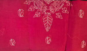 DRAVINAM Trends Women’s Cotton Unstitched Chikankari Suit Set with Dupatta & Bottom | Hand-Embroidered Lucknowi Dress Material | Premium Ethnic Wear for Women | Free Size (3-Piece)