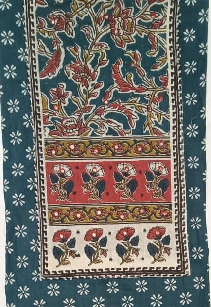DRAVINAM Trends Women's Ethnic Pure Cotton Jaipuri Printed Unstitched Salwar Suit Dress Material with Dupatta