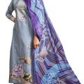 DRAVINAM Trends Unstitch Suit Dress Material for Women II Handcrafted Sequence Cambric Lawn Cotton Top II Cambric Lawn Cotton Unstitch Bottom II Pure Bemberg Dupatta
