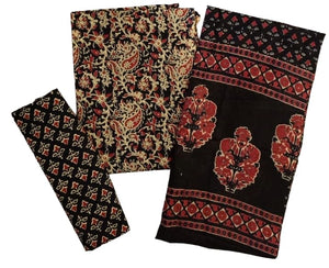 DRAVINAM Trends Jaipuri Print Cambric Cotton Unstitched Salwar Suit Dress Material for Women with Mulmul Cotton Dupatta