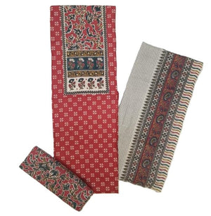 DRAVINAM Trends Women's Ethnic Pure Cotton Jaipuri Printed Unstitched Salwar Suit Dress Material with Dupatta