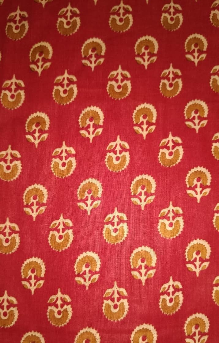 DRAVINAM Trends Jaipuri Print Cambric Cotton Unstitched Salwar Suit Dress Material for Women with Mulmul Cotton Dupatta