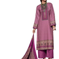 DRAVINAM Trends Elegant Unstitch Pashmina Set: 100% Viscose Digital Print Top, Solid Bottom & Matching Dupatta
