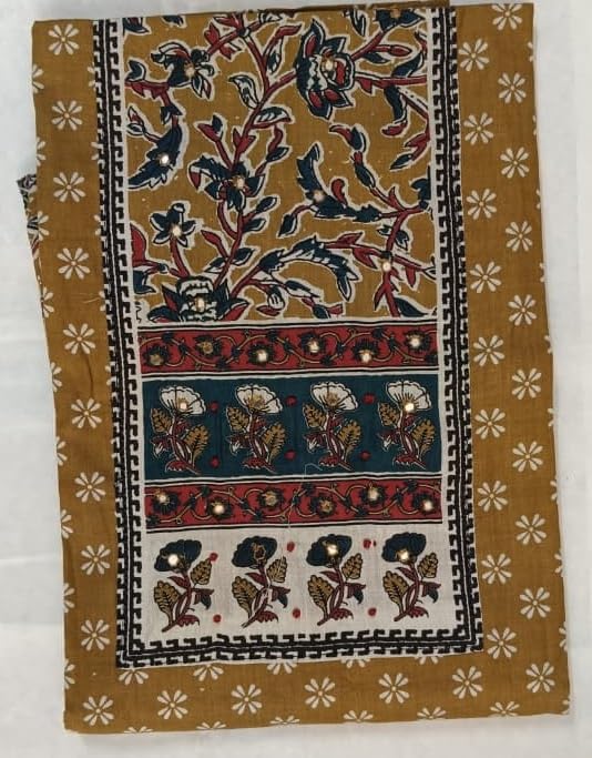 DRAVINAM Trends Women's Ethnic Pure Cotton Jaipuri Printed Unstitched Salwar Suit Dress Material with Dupatta