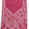 Women's Cotton Hand Embroidered Lucknowi Chikan Salwar Suit Material