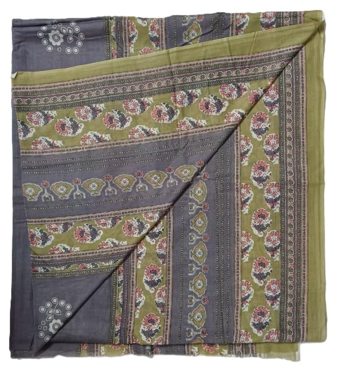 DRAVINAM Trends Jaipuri Sanganari Print Cambric Cotton Unstitched Salwar Suit Dress Material for Women with Mulmul Cotton Dupatta