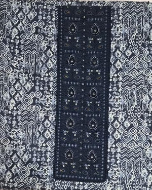 DRAVINAM Trends Women's Premium Cotton Jaipuri Printed Embroidered and Hand Work Unstitched Salwar Suit Dress Material with Mulmul Cotton Dupatta