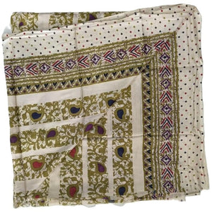 DRAVINAM Trends Women's Unstitched Rayon Batik Print Hand Work Dress Material Salwar Suit Set with Printed Cotton Dupatta