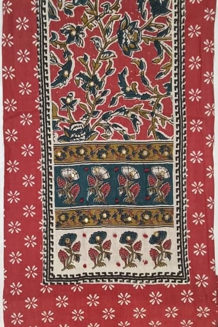 DRAVINAM Trends Women's Ethnic Pure Cotton Jaipuri Printed Unstitched Salwar Suit Dress Material with Dupatta