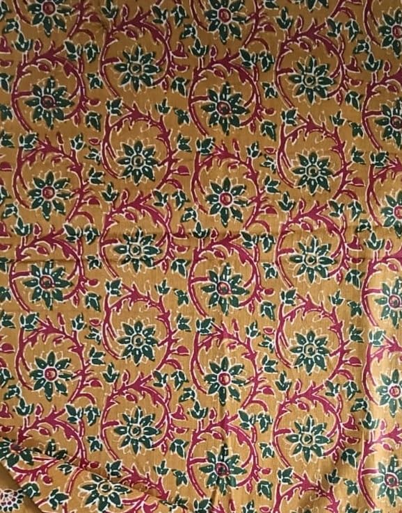 DRAVINAM Trends Women's Printed Embroidered and Hand Work Premium Cotton Jaipuri Unstitched Salwar Suit Dress Material with Mulmul Cotton Dupatta