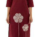 DRAVINAM Trends Women's Embroidered and Mirror Work Stitched Floral Pattern Heavy Rayon Cord Set (L / 40)