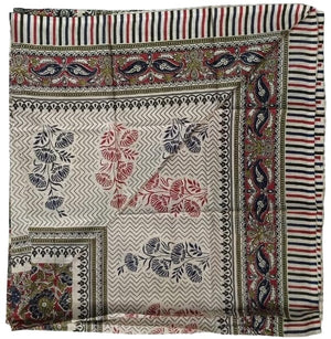 DRAVINAM Trends Women's Unstitched Rayon Batik Print Hand Work Dress Material Salwar Suit Set with Printed Cotton Dupatta