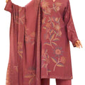 DRAVINAM Trends Women's Unstitched Salwar Suit Dress Material Pure Viscose Maslin Digital Print Embroidered Kameez Plain Unstitched Bottoms and Maslin Digital print Dupatta