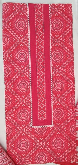 DRAVINAM Trends Women's Jaipuri Printed Embroidered and Hand Work Premium Cambric Cotton Unstitched Salwar Suit Dress Material with Mulmul Cotton Dupatta