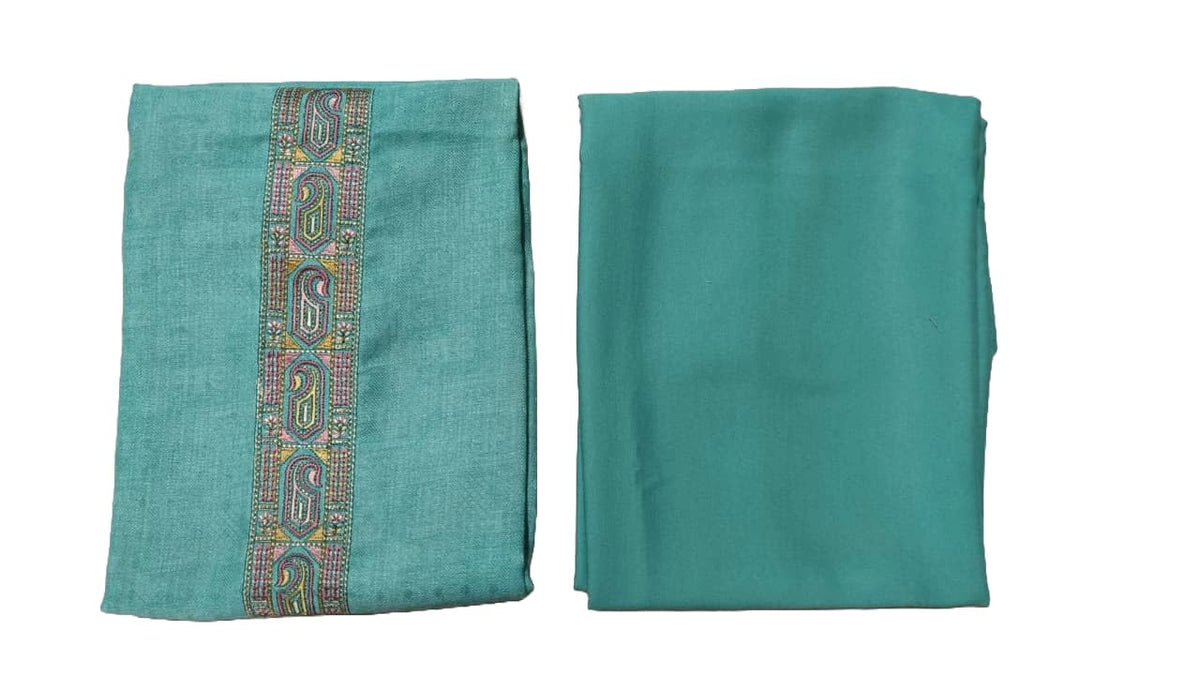 DRAVINAM Trends Women's Winter Wear Unstitched Embroidered Woollen Pashmina Salwar Suit Dress Material (Without Dupatta)