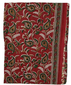 DRAVINAM Trends Jaipuri Sanganari Print Cambric Cotton Unstitched Salwar Suit Dress Material for Women with Mulmul Cotton Dupatta