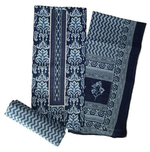 DRAVINAM Trends Women's Jaipuri Printed Embroidered and Hand Work Premium Cambric Cotton Unstitched Salwar Suit Dress Material with Mulmul Cotton Dupatta