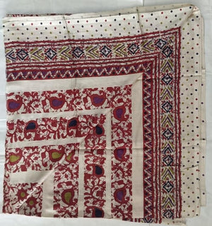DRAVINAM Trends Women's Unstitched Rayon Batik Print Hand Work Dress Material Salwar Suit Set with Printed Cotton Dupatta