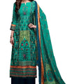 DRAVINAM Trends Women's Silk Digital Printed Unstitched Palazzo Salwar Suit Dress material with Chinon Silk Printed dupatta (Free size_Grey)
