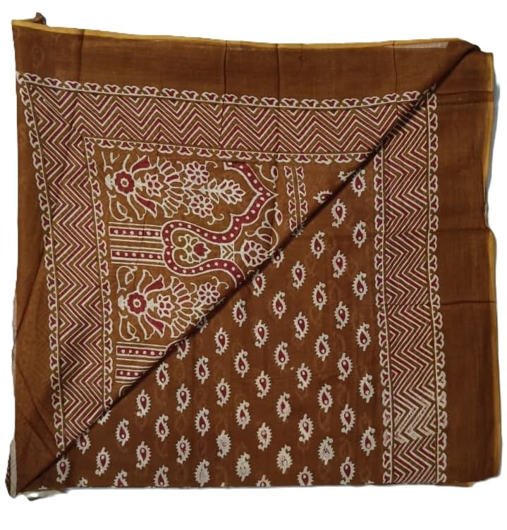 DRAVINAM Trends Jaipuri Sanganari Print Cambric Cotton Unstitched Salwar Suit Dress Material for Women with Mulmul Cotton Dupatta