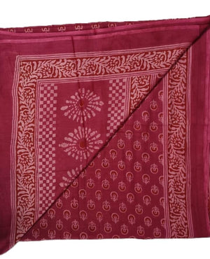 DRAVINAM Trends Jaipuri Sanganari Print Cambric Cotton Unstitched Salwar Suit Dress Material for Women with Mulmul Cotton Dupatta