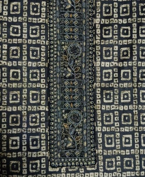 DRAVINAM Trends Women's Premium Cotton Jaipuri Printed Embroidered and Hand Work Unstitched Salwar Suit Dress Material with Mulmul Cotton Dupatta