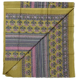 DRAVINAM Trends Jaipuri Sanganari Print Cambric Cotton Unstitched Salwar Suit Dress Material for Women with Mulmul Cotton Dupatta
