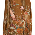 DRAVINAM Trends Women's Maslin Unstitch Suit Dress Material II Premium Pure Viscose Maslin Top Material with Heavy Handwork & Gota Detailing II Viscose Rayon Bottom II Digital Printed Maslin Dupatta