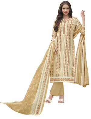 DRAVINAM Trends Pure Cotton Printed Dress Material Salwar Suit with Unstitched Bottoms and Cotton Dupatta