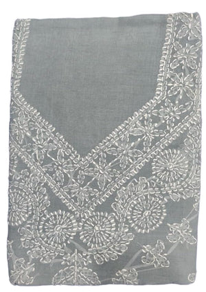 DRAVINAM Trends Women’s Cotton Unstitched Chikankari Suit Set with Dupatta & Bottom | Hand-Embroidered Lucknowi Dress Material | Premium Ethnic Wear for Women | Free Size (3-Piece)
