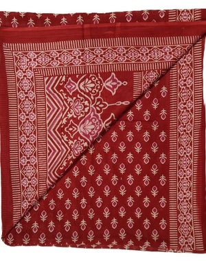 DRAVINAM Trends Jaipuri Sanganari Print Cambric Cotton Unstitched Salwar Suit Dress Material for Women with Mulmul Cotton Dupatta