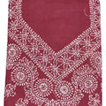DRAVINAM Trends Women's Cotton Hand Embroidered Lucknowi Chikan Salwar Suit Material