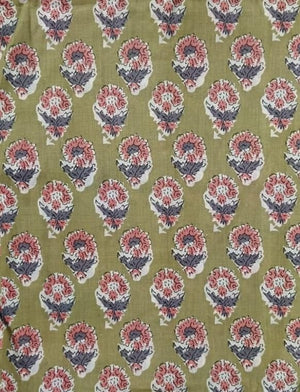 DRAVINAM Trends Jaipuri Sanganari Print Cambric Cotton Unstitched Salwar Suit Dress Material for Women with Mulmul Cotton Dupatta