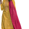 DRAVINAM Trends Women's winter wear digital Printed Pure Woollen Pashmina Salwar Suit Dress Material with Shawl Dupatta (Yellow)