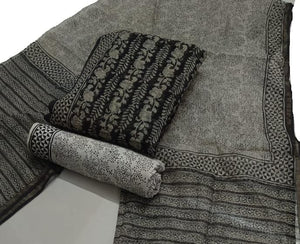 DRAVINAM Trends Jaipuri Hand Block Print Pure Kota Doriya Unstitched Suit Dress Material with Kota Doriya Hand Printed Dupatta