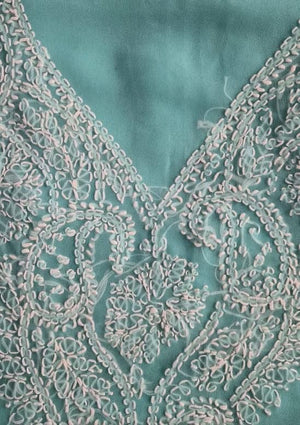 DRAVINAM Trends Women Unstitched Lucknow Hand Work Chikankari Faux Georgette Suit Dress Material with Dupatta