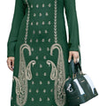 Unstitch Kashmiri Embroidered Winter Wear Salwar suit Dupatta Set – 2.5 m Viscose Wool Kameez with Premium Embroidery, 2.7 m Solid Viscose Bottom Fabric & 2.25 m Digital Print Silk Wool Dupatta