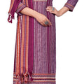 DRAVINAM Trends Women's Unstitched Kaani Print Pashmina Winter wear Dress Material Fabric for Salwar Suit with printed pashmina Kashmiri shawl dupatta (Wine)