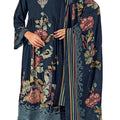 DRAVINAM Trends Women's Winter Wear Unstitched Digital Floral Printed Heavy Neck Embroidered Viscose Pashmina Woollen Salwar Suit Dress Material with Pashmina Digital Printed Brasso Shawl Dupatta