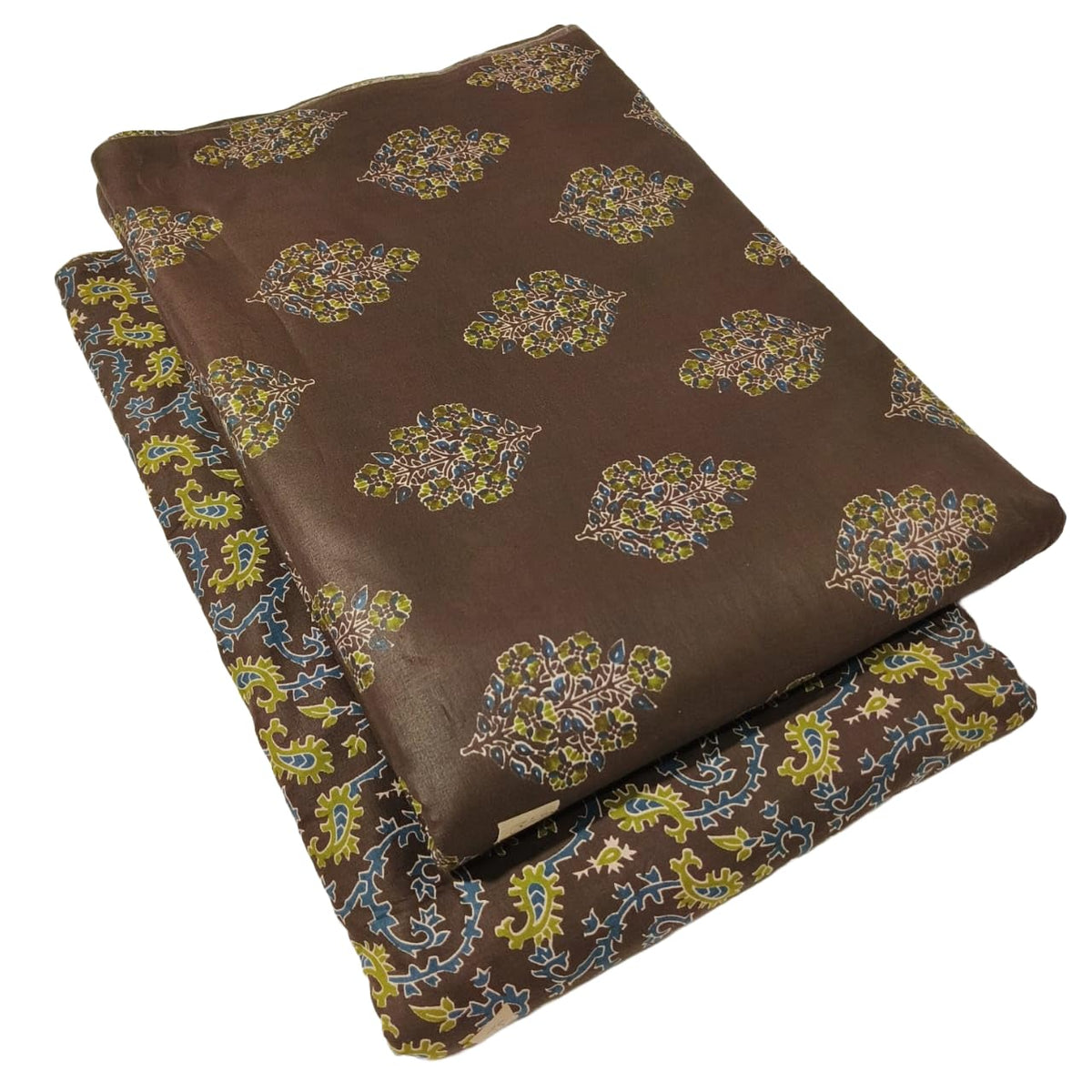 DRAVINAM Trends Jaipuri Print Cambric Cotton Unstitched Salwar Suit Dress Material for Women (Kurta Pant Fabric set)