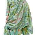 DRAVINAM Trends Women's Unstitched Salwar Suit Dress Material - Cotton Digital Printed Organza Embroidered Kameez II Unstitch Bottoms II Cotton Dupatta